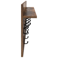 Produktbild för Väggmonterad Klädhängare med hylla Rökt ek 100 x 40 x 12 cm