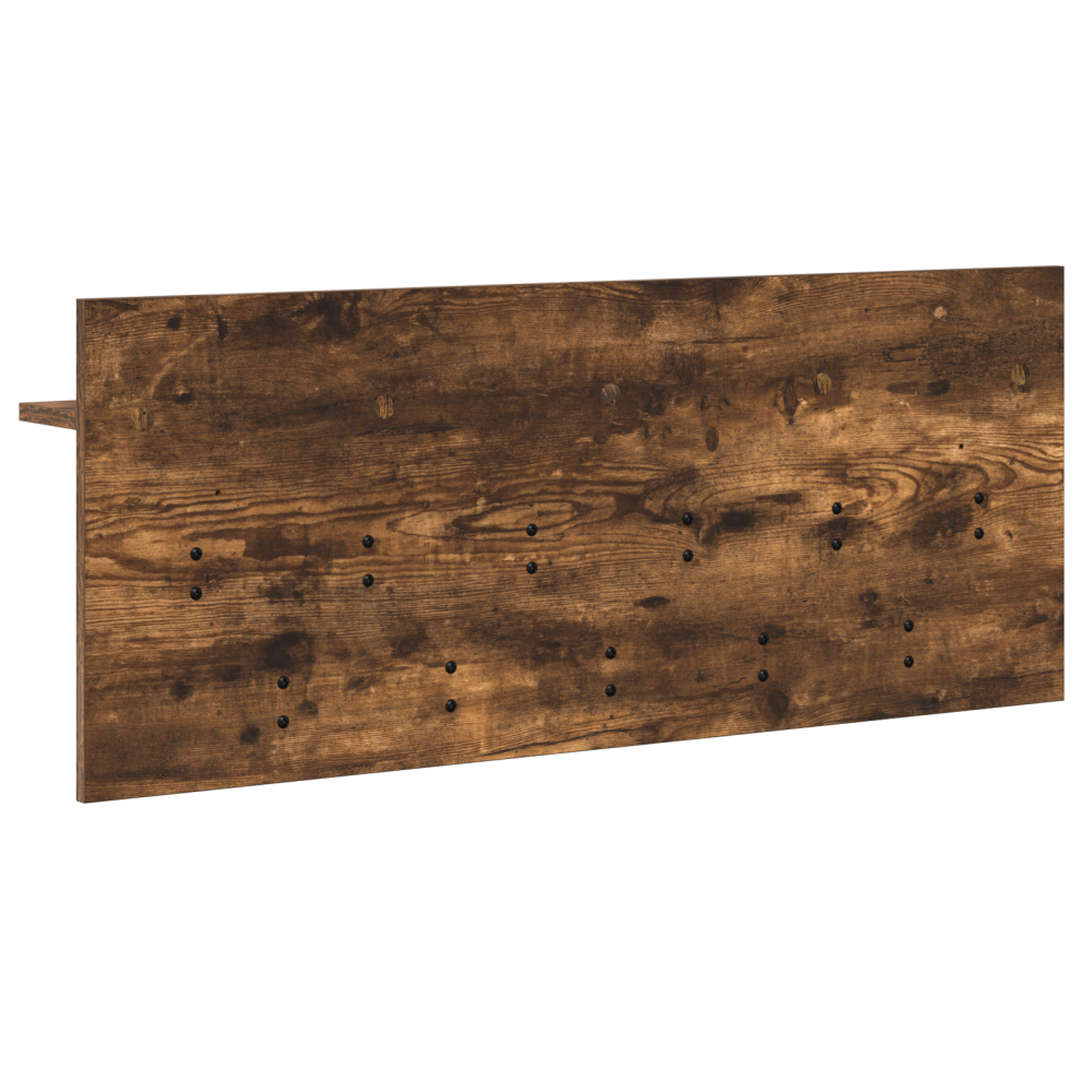 Produktbild för Väggmonterad Klädhängare med hylla Rökt ek 100 x 40 x 12 cm