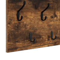 Produktbild för Väggmonterad Klädhängare med hylla Rökt ek 100 x 40 x 12 cm