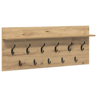 Produktbild för Väggmonterad Klädhängare med hylla Artisan Ek 100 x 40 x 12 cm