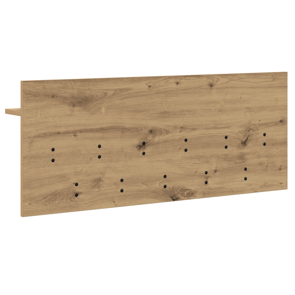 Produktbild för Väggmonterad Klädhängare med hylla Artisan Ek 100 x 40 x 12 cm