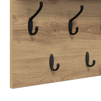 Produktbild för Väggmonterad Klädhängare med hylla Artisan Ek 100 x 40 x 12 cm