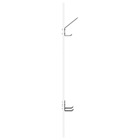 Produktbild för Väggmonterad Klädhängare Vit 20 x 1,5 x 100 cm Konstruerat trä
