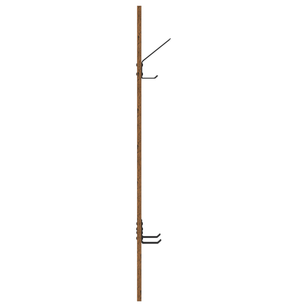 Produktbild för Väggmonterad Klädhängare Gammalt trä 20 x 1,5 x 100 cm