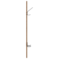 Produktbild för Väggmonterad Klädhängare Gammalt trä 20 x 1,5 x 100 cm