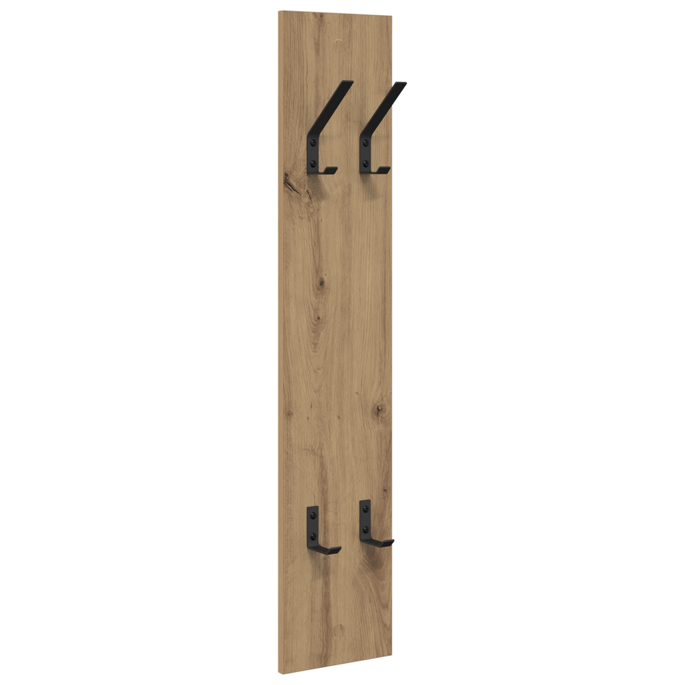 Produktbild för Väggmonterad Klädhängare Artisan Ek 20 x 1,5 x 100 cm