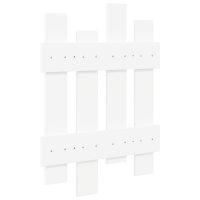 Produktbild för Väggmonterad Klädhängare Vit 60 x 3 x 82 cm Konstruerat trä
