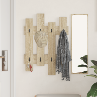 Produktbild för Väggmonterad Klädhängare Väggmonterad Sonoma-ek 60 x 3 x 82 cm