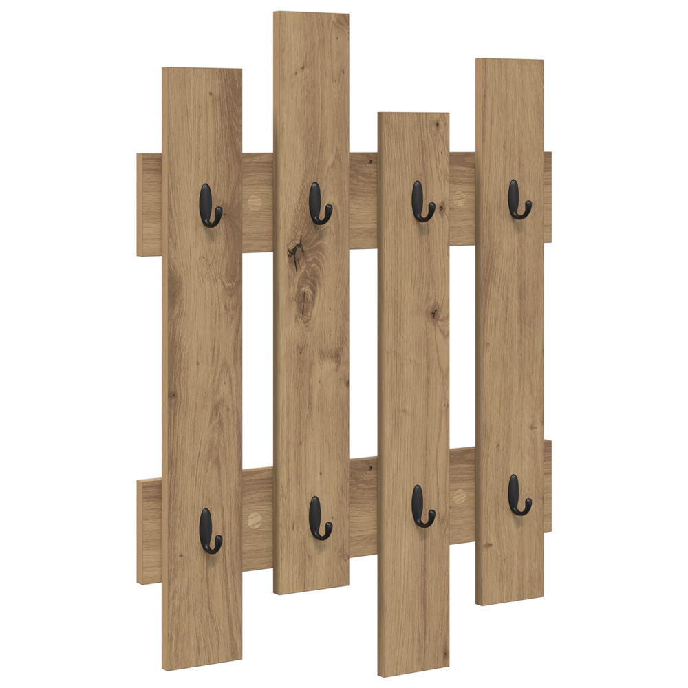 Produktbild för Väggmonterad Klädhängare Väggmonterad Artisan Ek 60 x 3 x 82 cm