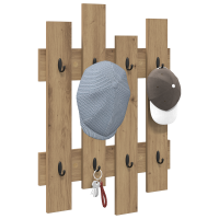 Produktbild för Väggmonterad Klädhängare Väggmonterad Artisan Ek 60 x 3 x 82 cm