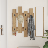 Produktbild för Väggmonterad Klädhängare Väggmonterad Artisan Ek 60 x 3 x 82 cm