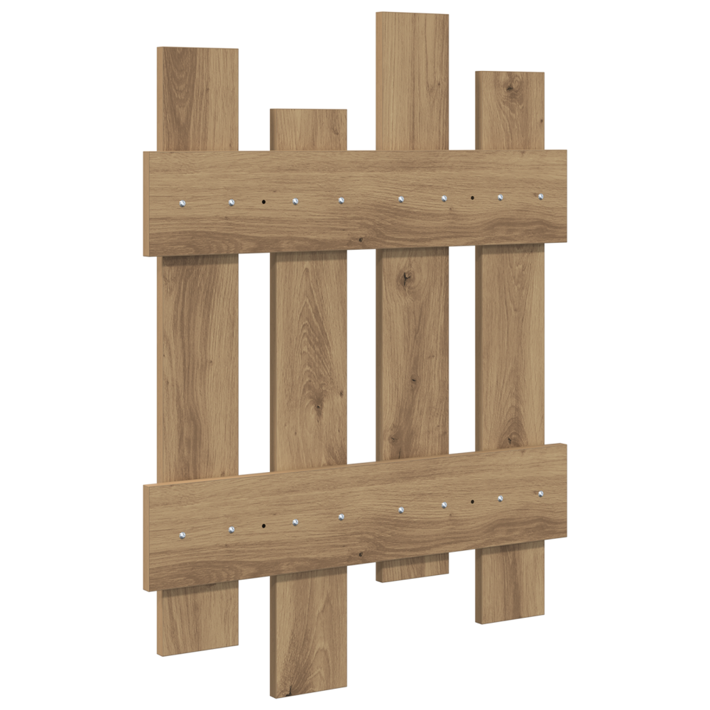 Produktbild för Väggmonterad Klädhängare Väggmonterad Artisan Ek 60 x 3 x 82 cm
