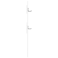Produktbild för Väggmonterad Klädhängare Vit 65 x 3 x 100 cm Konstruerat trä