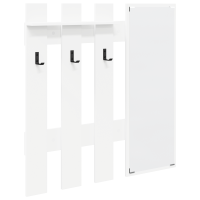 Produktbild för Väggmonterad Klädhängare Vit 100 x 10 x 100 cm Konstruerat trä