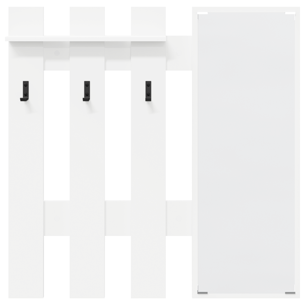 Produktbild för Väggmonterad Klädhängare Vit 100 x 10 x 100 cm Konstruerat trä