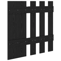 Produktbild för Väggmonterad Klädhängare med lagring Svart Ek 100 x 10 x 100 cm