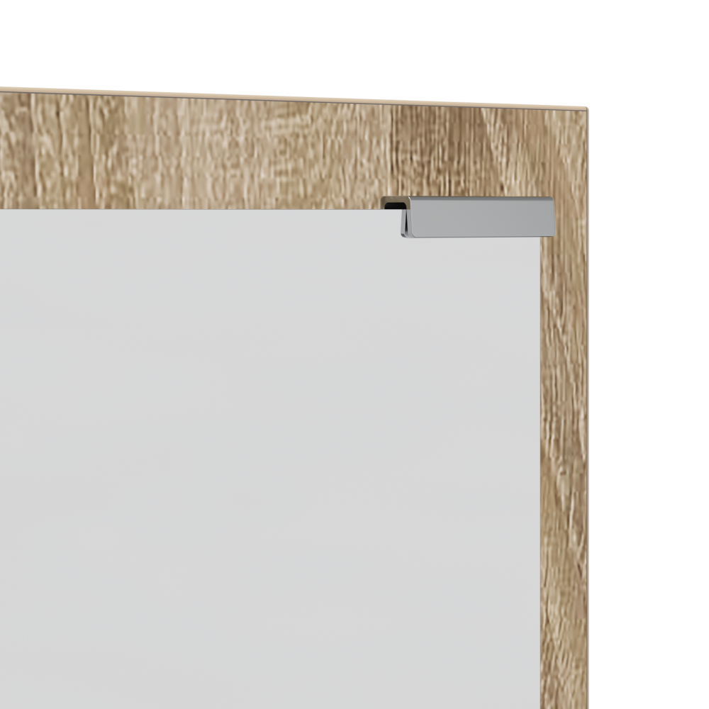 Produktbild för Väggmonterad Klädhängare med spegel Sonoma-ek 100 x 10 x 100 cm
