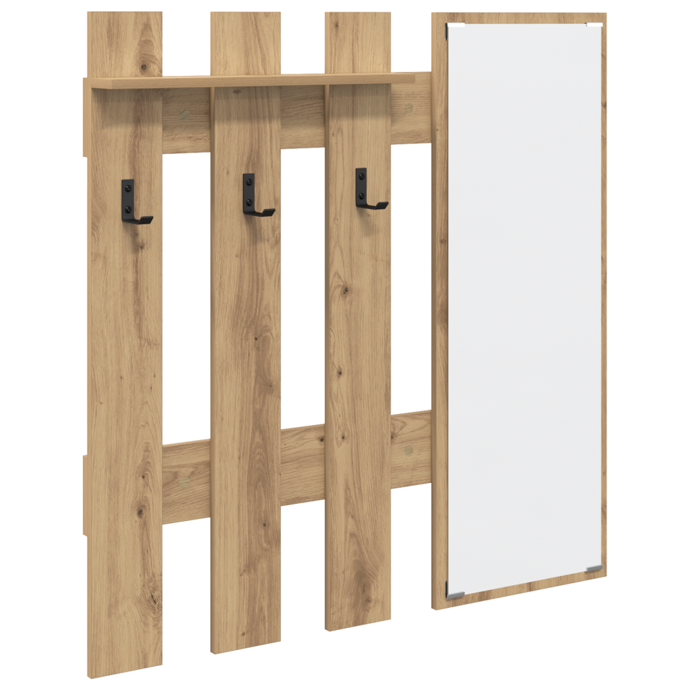 Produktbild för Väggmonterad Klädhängare Artisan Ek 100 x 10 x 100 cm