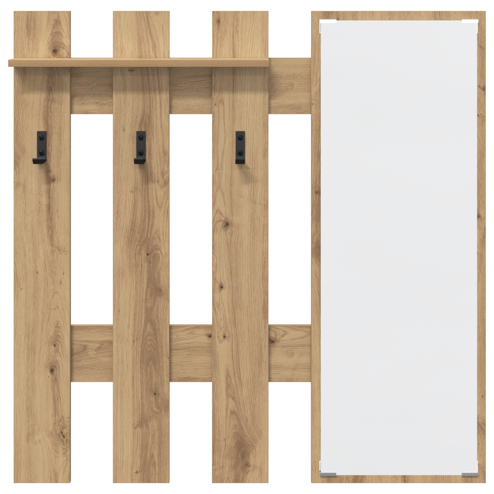 Produktbild för Väggmonterad Klädhängare Artisan Ek 100 x 10 x 100 cm