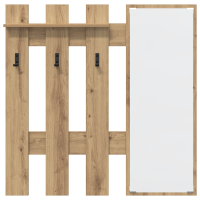 Produktbild för Väggmonterad Klädhängare Artisan Ek 100 x 10 x 100 cm