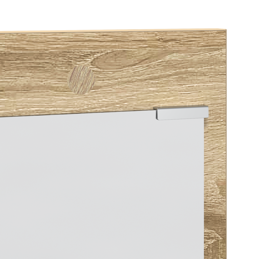 Produktbild för Väggmonterad Klädhängare med hylla Sonoma-ek 90 x 10 x 50 cm