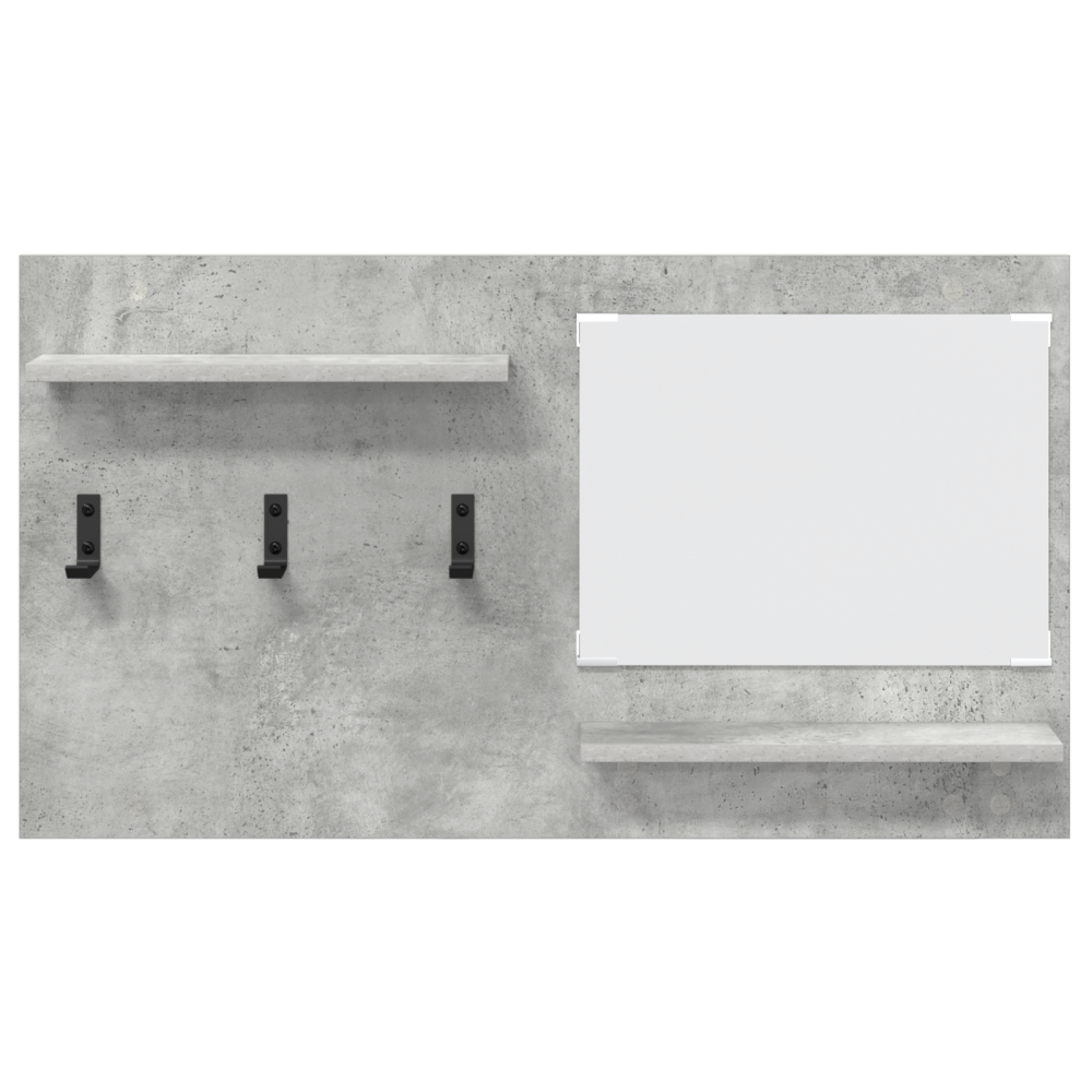 Produktbild för Väggmonterad Klädhängare med hylla Betonggrå 90 x 10 x 50 cm