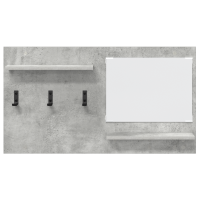 Produktbild för Väggmonterad Klädhängare med hylla Betonggrå 90 x 10 x 50 cm