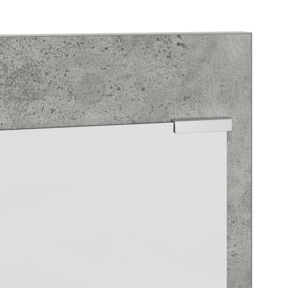 Produktbild för Väggmonterad Klädhängare med hylla Betonggrå 90 x 10 x 50 cm