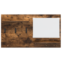 Produktbild för Väggmonterad Klädhängare med hylla Rökt ek 90 x 10 x 50 cm