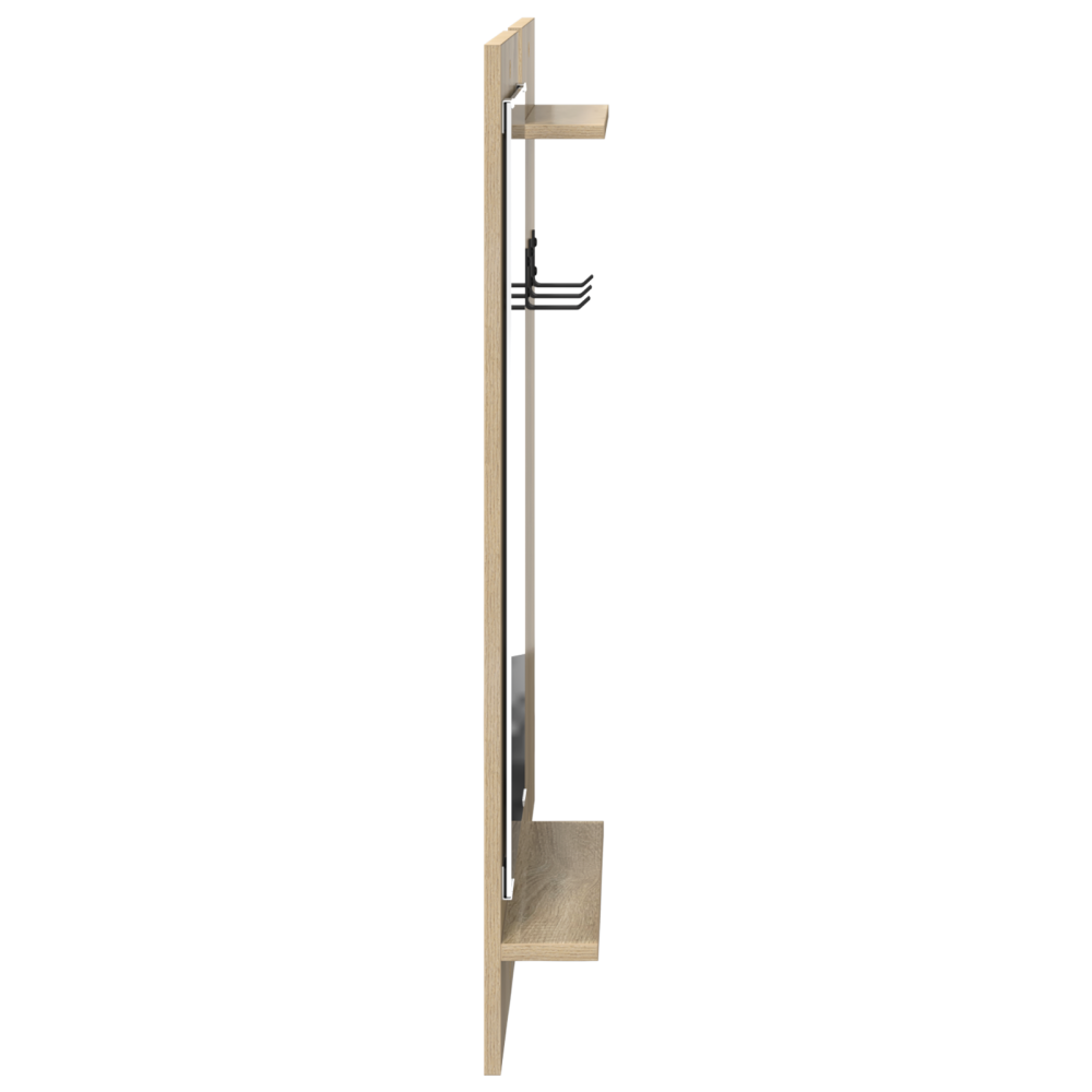 Produktbild för Väggmonterad Klädhängare med hylla Sonoma-ek 70 x 10 x 90 cm