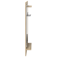 Produktbild för Väggmonterad Klädhängare med hylla Sonoma-ek 70 x 10 x 90 cm