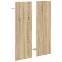 Produktbild för Väggmonterad Klädhängare med hylla Sonoma-ek 70 x 10 x 90 cm