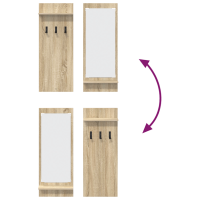 Produktbild för Väggmonterad Klädhängare med hylla Sonoma-ek 70 x 10 x 90 cm