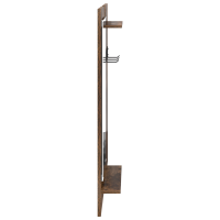 Produktbild för Väggmonterad Klädhängare med hylla Rökt ek 70 x 10 x 90 cm