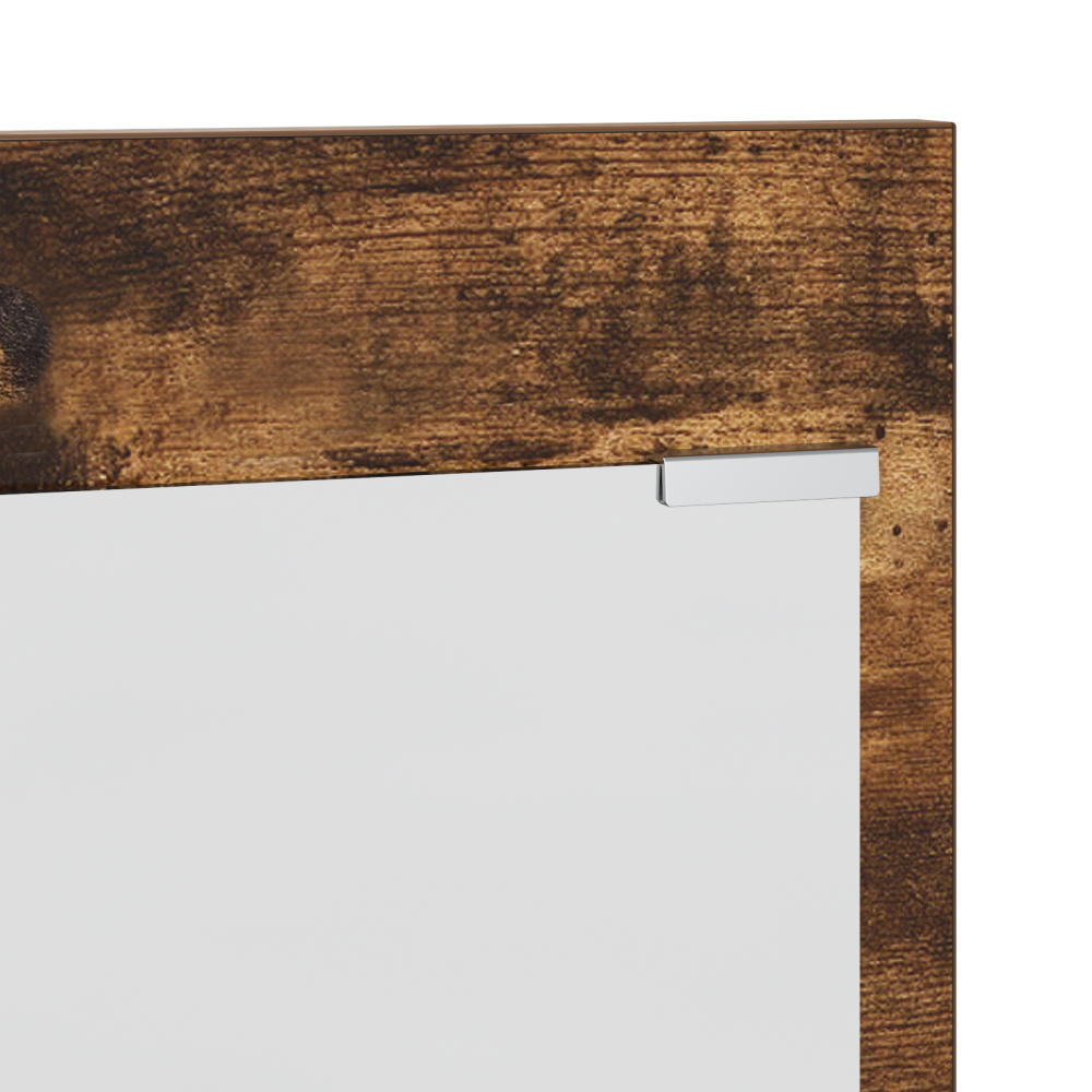 Produktbild för Väggmonterad Klädhängare med hylla Rökt ek 70 x 10 x 90 cm