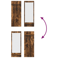 Produktbild för Väggmonterad Klädhängare med hylla Rökt ek 70 x 10 x 90 cm