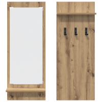 Produktbild för Väggmonterad Klädhängare med hylla Artisan Ek 70 x 10 x 90 cm