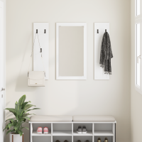 Produktbild för Väggmonterad Klädhängare Vit 96 x 1,5 x 90 cm Konstruerat trä
