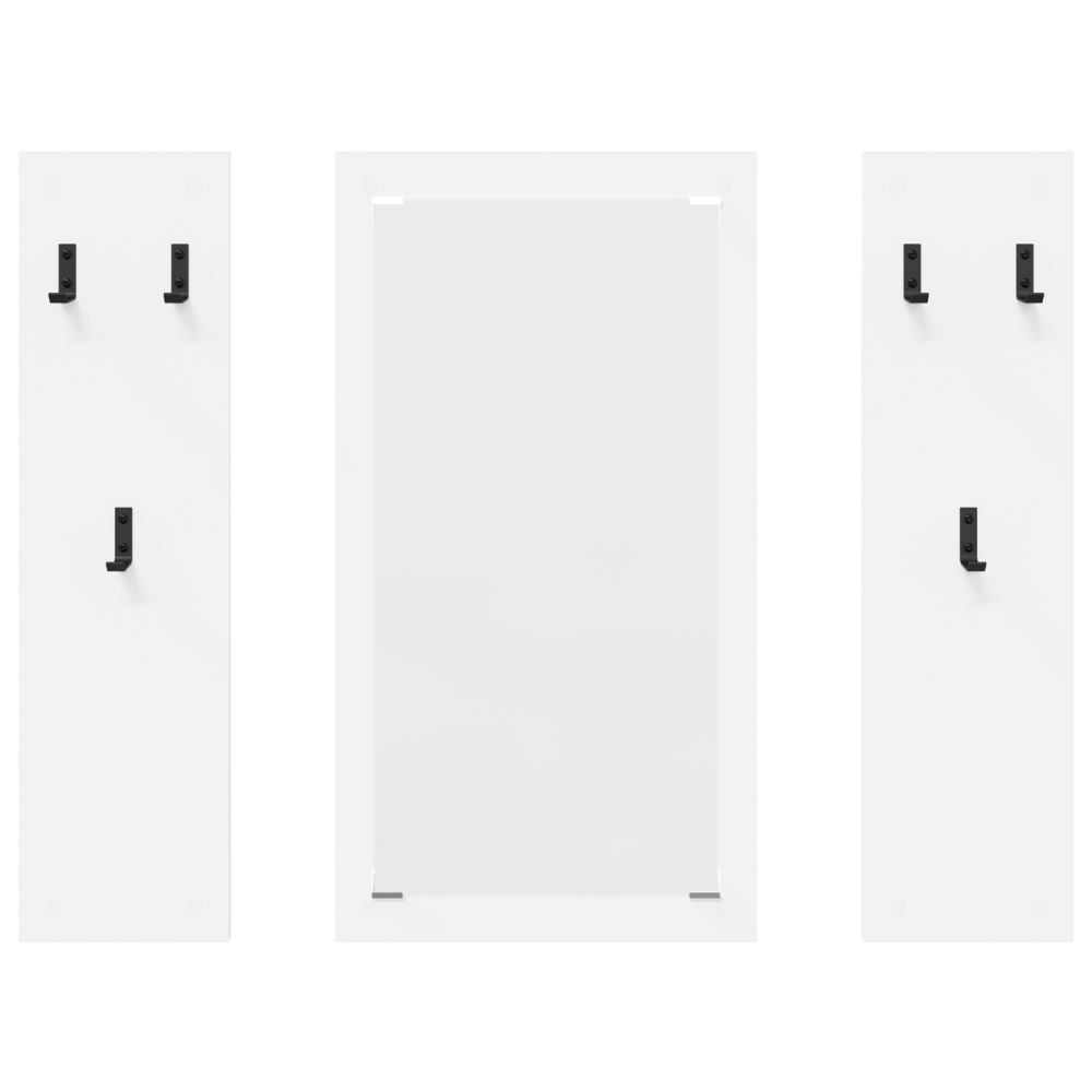 Produktbild för Väggmonterad Klädhängare Vit 96 x 1,5 x 90 cm Konstruerat trä