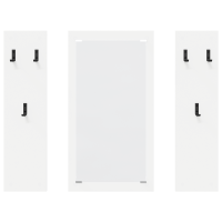Produktbild för Väggmonterad Klädhängare Vit 96 x 1,5 x 90 cm Konstruerat trä