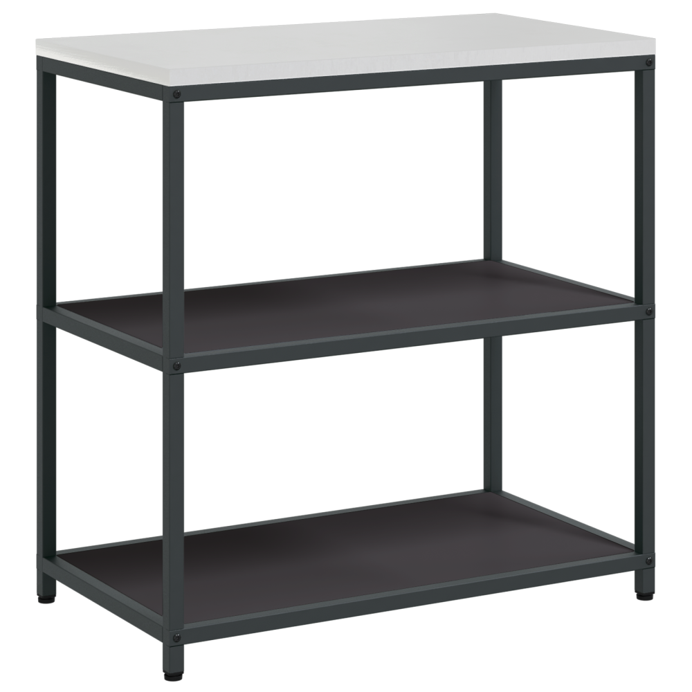 Produktbild för Köksförvaring HATTEM Svart 90 x 50 x 92 cm Stål
