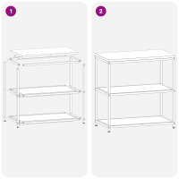 Produktbild för Köksförvaring HATTEM Svart 90 x 50 x 92 cm Stål