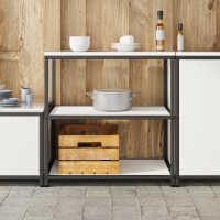 Produktbild för Köksförvaring HATTEM Vit 90 x 50 x 92 cm Stål