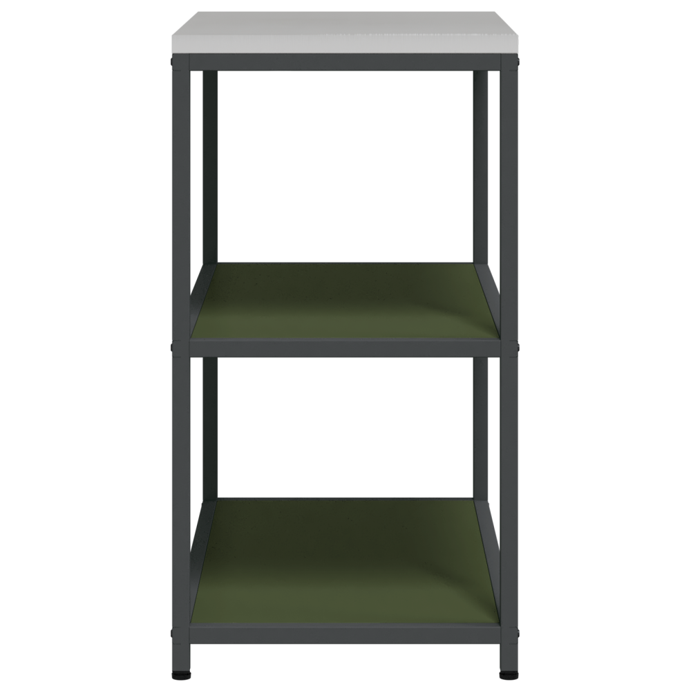 Produktbild för Köksförvaring HATTEM Olivgrön 90 x 50 x 92 cm Stål