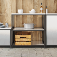 Produktbild för Köksförvaring HATTEM Silver 90 x 50 x 92 cm Stål