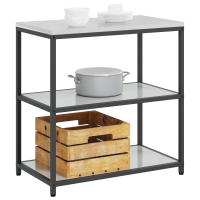 Produktbild för Köksförvaring HATTEM Silver 90 x 50 x 92 cm Stål
