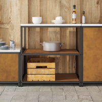 Produktbild för Köksförvaring HATTEM Rostig 90 x 50 x 92 cm Stål