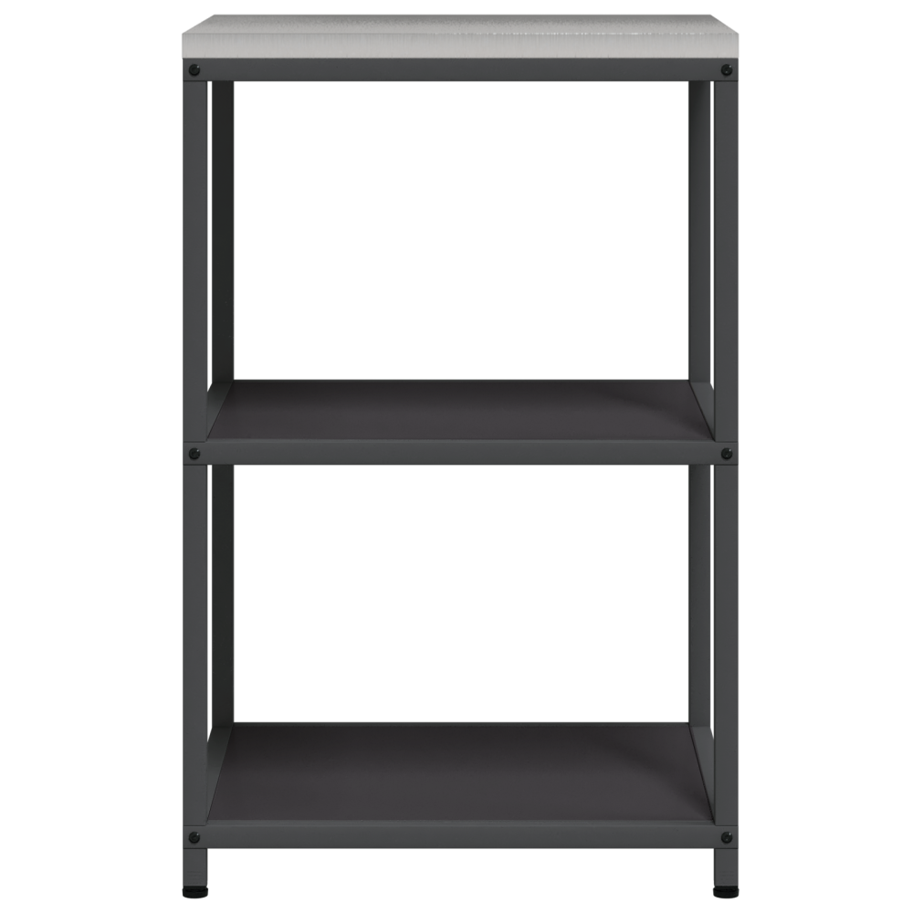 Produktbild för Köksförvaring HATTEM Svart 60 x 50 x 92 cm Stål