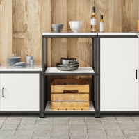 Produktbild för Köksförvaring HATTEM Vit 60 x 50 x 92 cm Stål