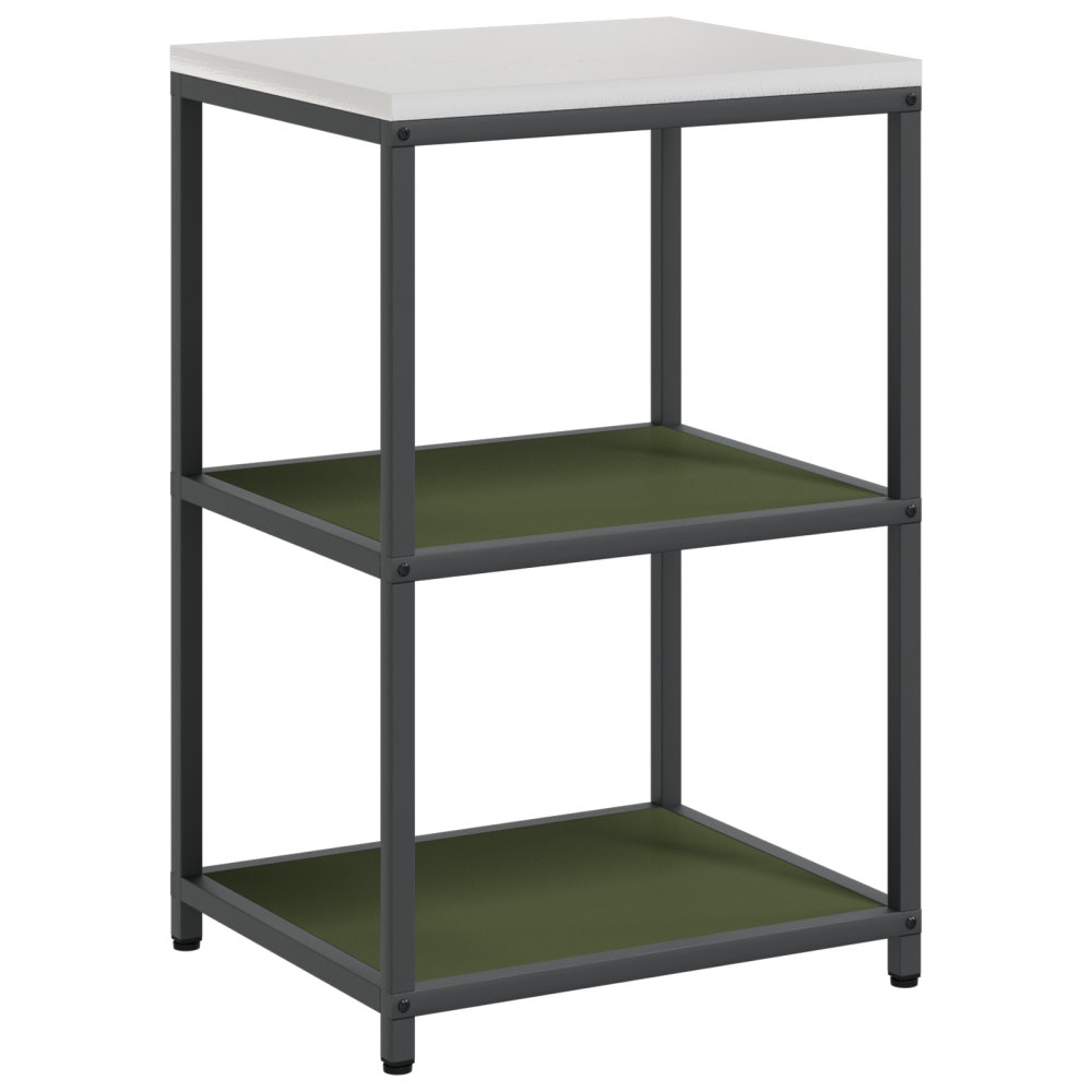 Produktbild för Köksförvaring HATTEM Olivgrön 60 x 50 x 92 cm Stål
